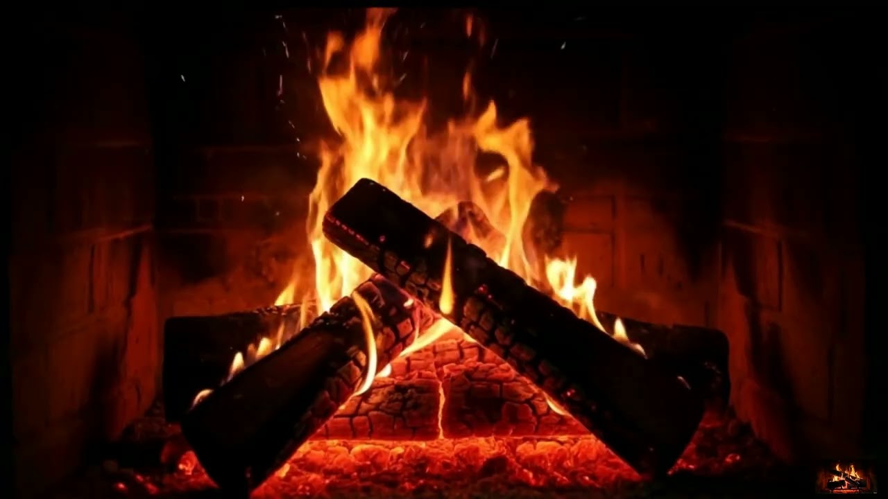 3️⃣ (No Ads) Cozy Cabin Fireplace 4K – Warm Crackling Fire Sounds for Sleeping
