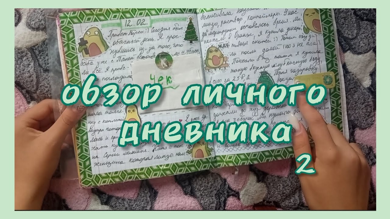 ОБЗОР ЛИЧНОГО ДНЕВНИКА 2//ЛД//ОФОРМЛЕНИЕ✨💚