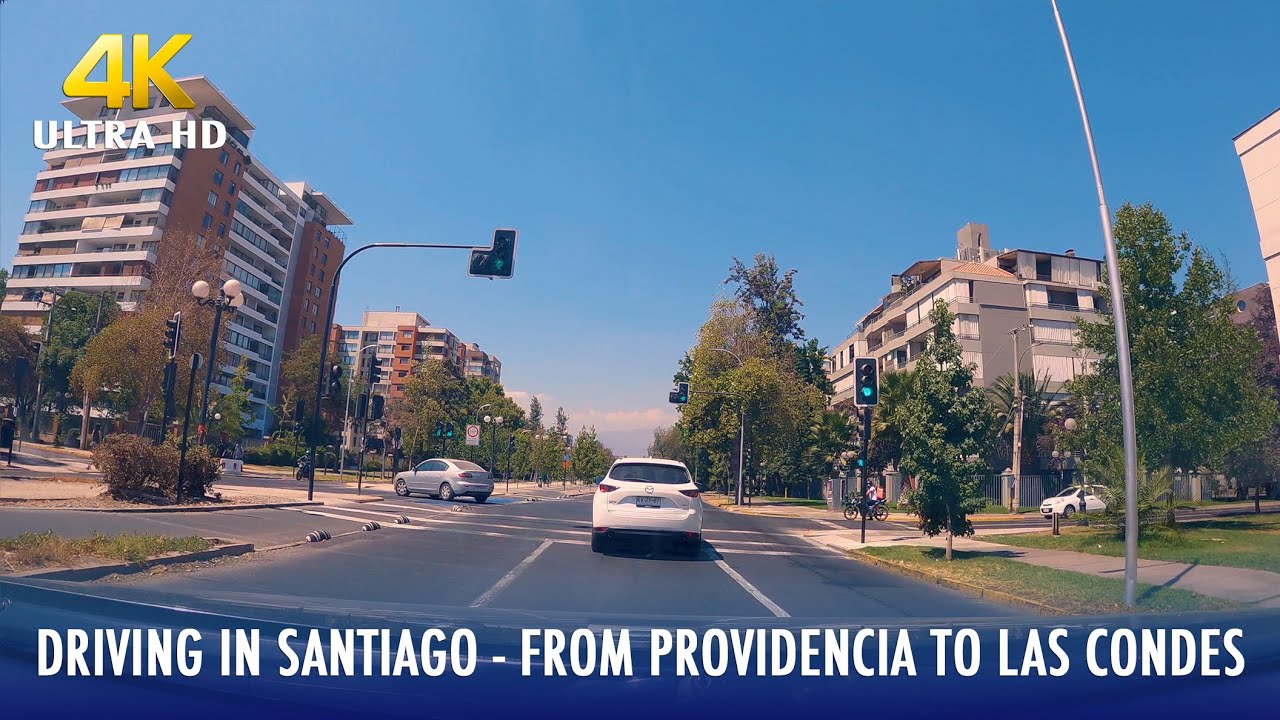Driving in Santiago de Chile: From Providencia to Las Condes | 4K 50fps