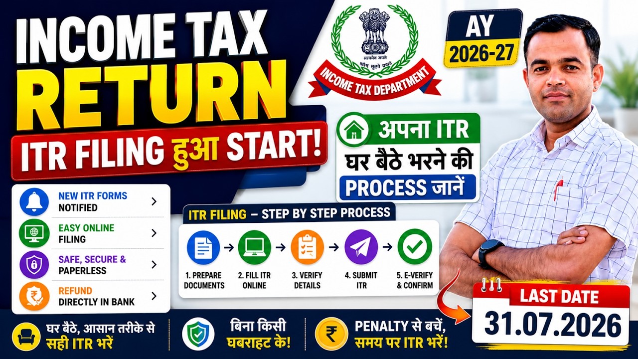 ITR Filing Online 2026-27 | ITR 1 Filing Online 2026-27 | How to File ITR 1 For AY 2026-27