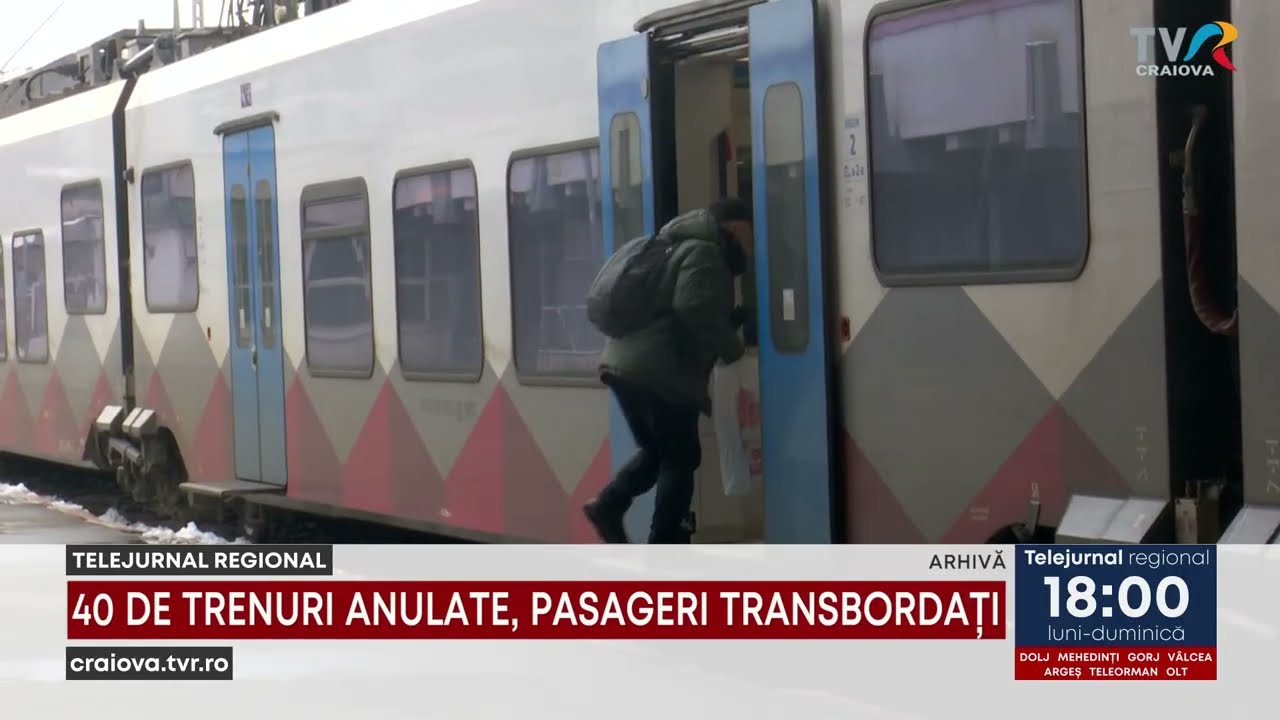 40 DE TRENURI ANULATE, PASAGERI TRANSBORDAȚI