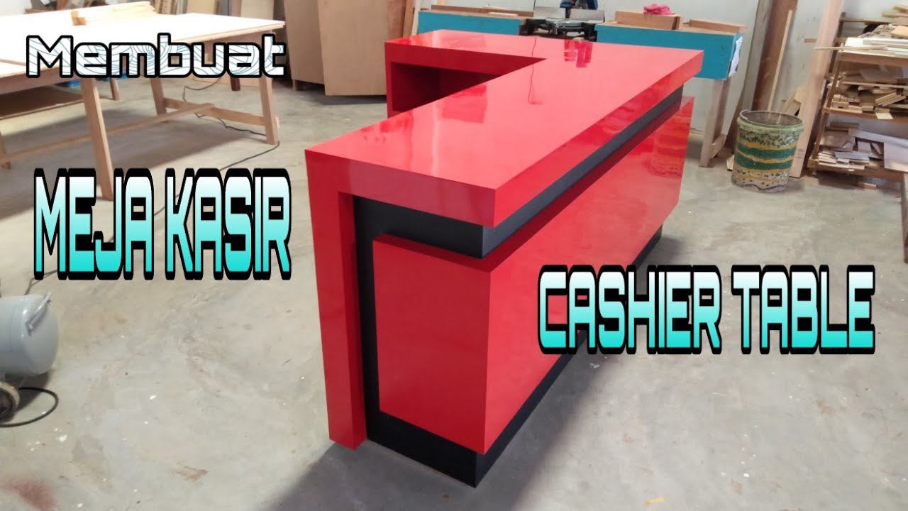 ИЗГОТОВЛЕНИЕ УГЛОВОГО СТОЛА ИЗ TRIPLEK - Leter Cashier Table Finishing HPL