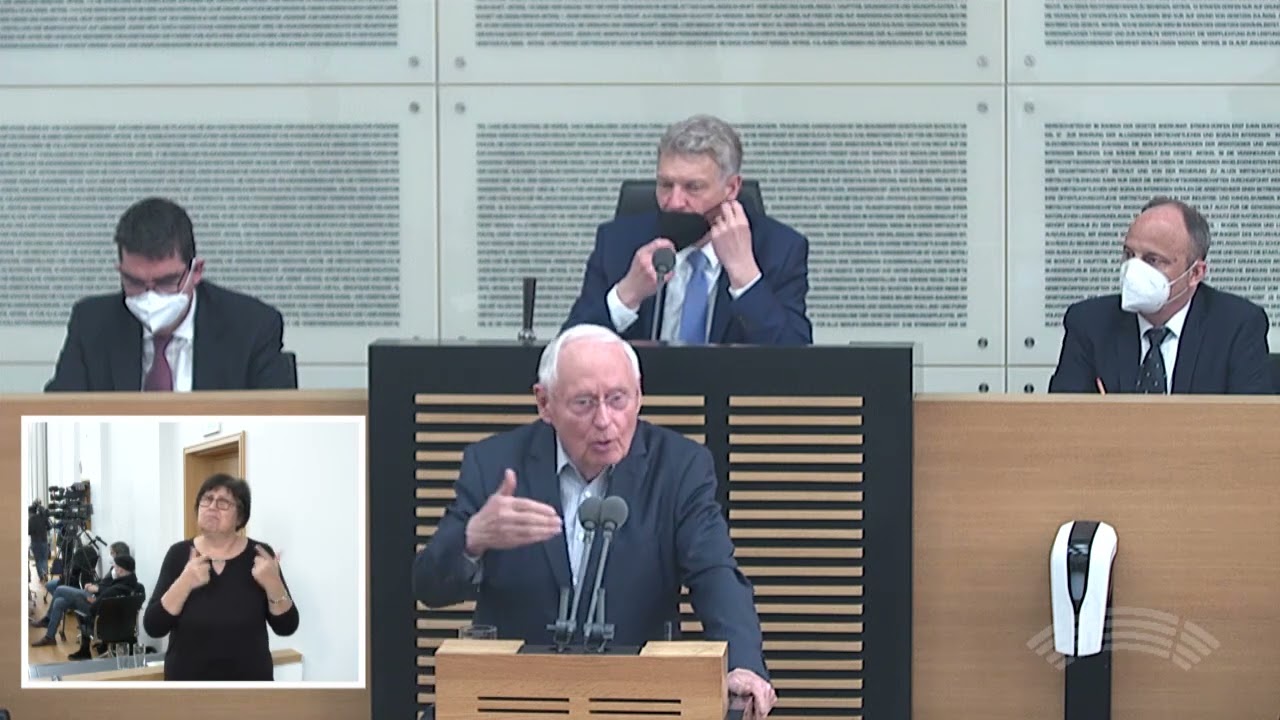 Oskar Lafontaine DIE LINKE TOP1 64. Landtagssitzung 16. WP 16.03.2022