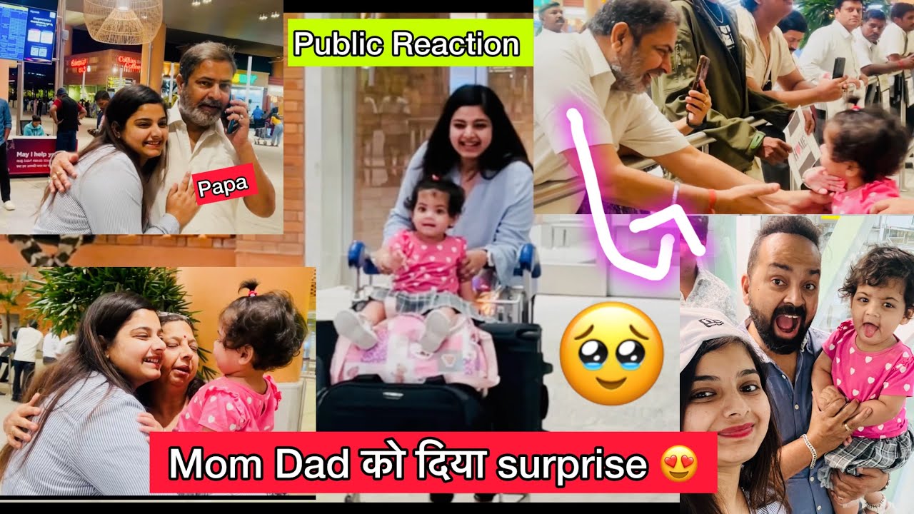 अचानक मम्मी पापा को दिया SURPRISE😍-Bangalore Airport, Public का ऐसा Reaction मिला😅