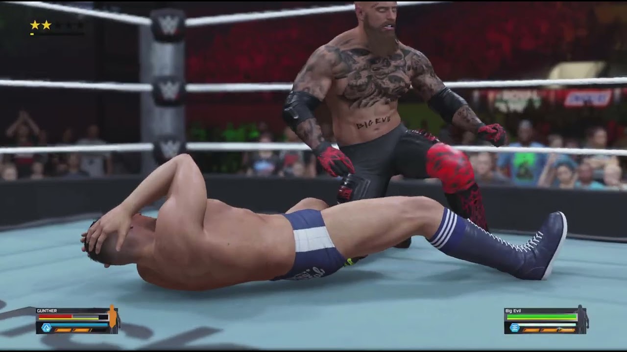 WWE 2K25 BIG EVIL VS GUNTHER WWE CHAMPIONSHIP