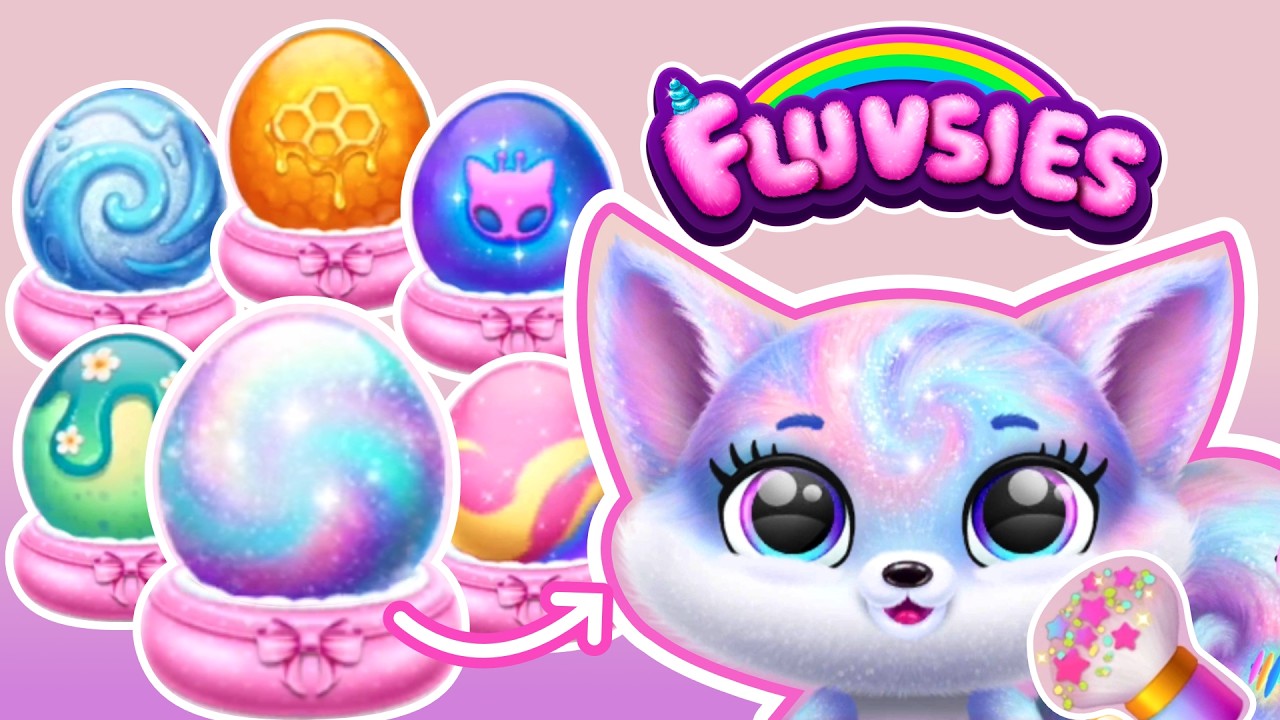 Fluvsies Rare Egg Hatch and Pool Party! 🥚🥳 Make up 💄 and Mini Game! 🍔