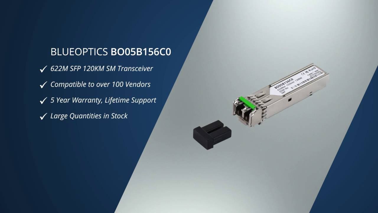 BlueOptics&copy; BO05B156C0 - SFP Optical Transceiver 622Mbit SONET SDH, 1550nm, 120KM