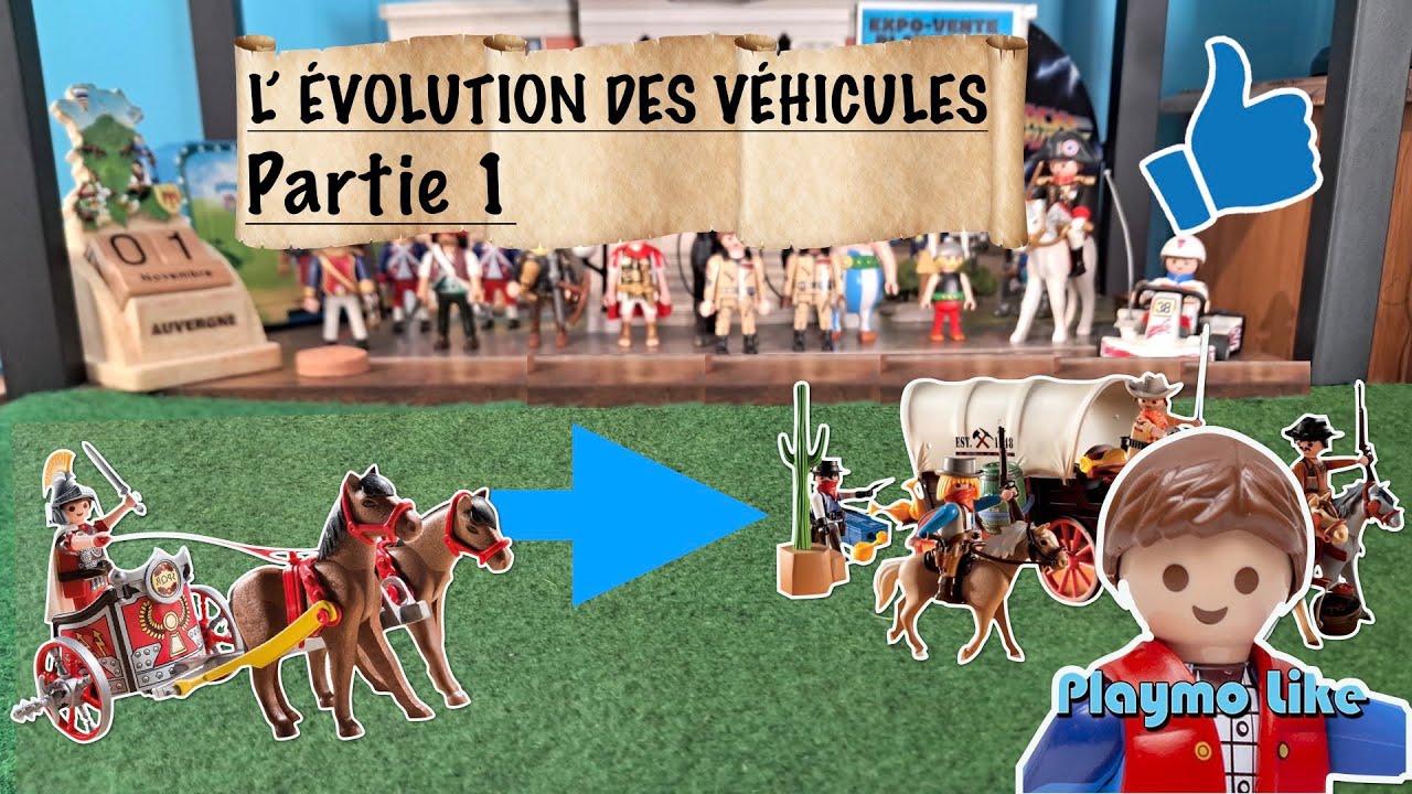L'ÉVOLUTION DES VÉHICULES / Part 1 ( En Playmobil )