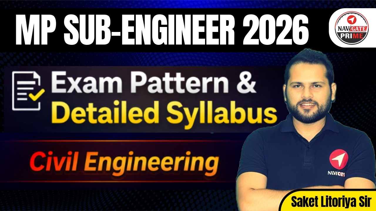 MP SUB-ENGINEER-2026| Exam Pattern & Syllabus Discussion | Civil Engineering #mpsubengineer2026