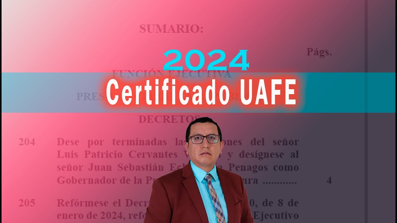 Certificado UAFE
