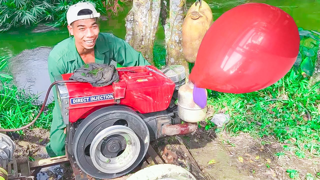 Monster Balloon VS Diesel Engine Part 3