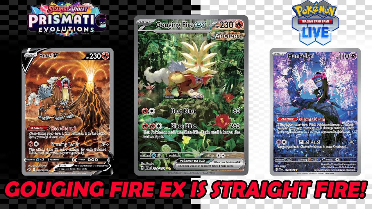 This Deck Has Red Aggro All The Way Down! Gouging Fire Ex Pokemon TCG Live! Prismatic Evolutions!