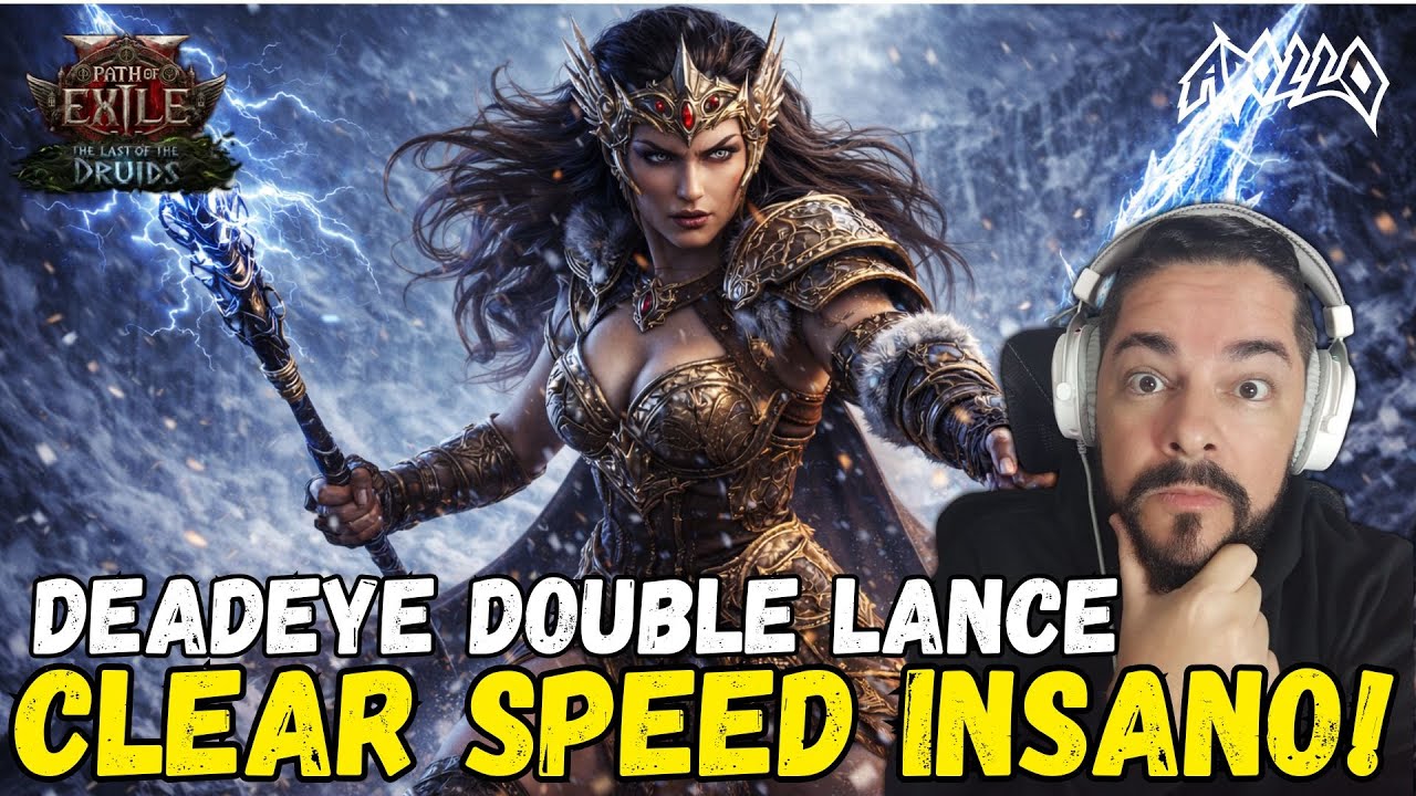 PoE2: Deadeye double lance! ESSA BUILD LIMPA MAPAS BUFADOS COMO SE NÃO FOSSE NADA!