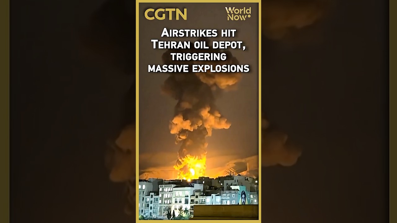 Airstrikes hit Tehran oil depot, triggering massive explosions #worldnow