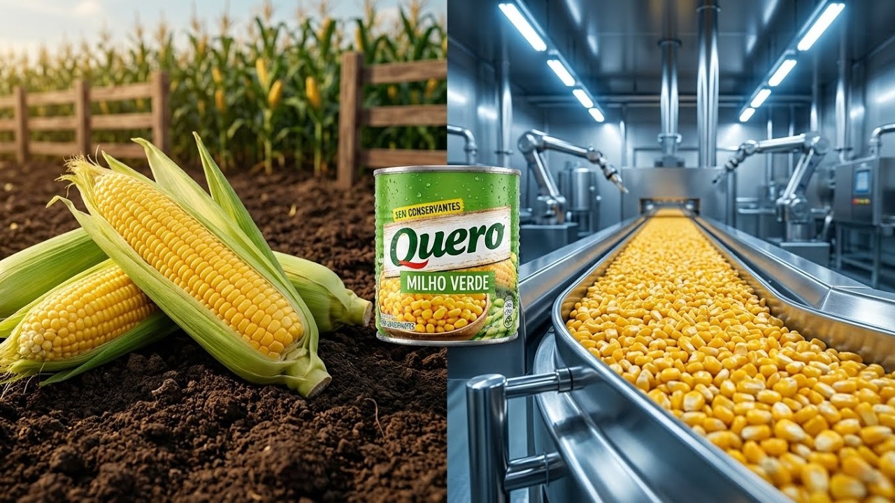 Você Não Faz Ideia de Como o MILHO EM LATA é Produzido | Fábrica de Alimentos
