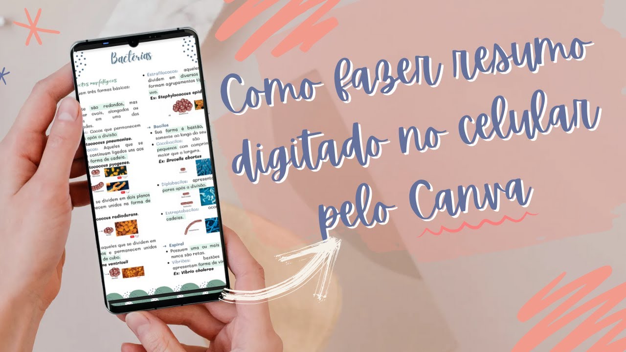 Como fazer resumo digitado no celular pelo Canva | Ayslla :)
