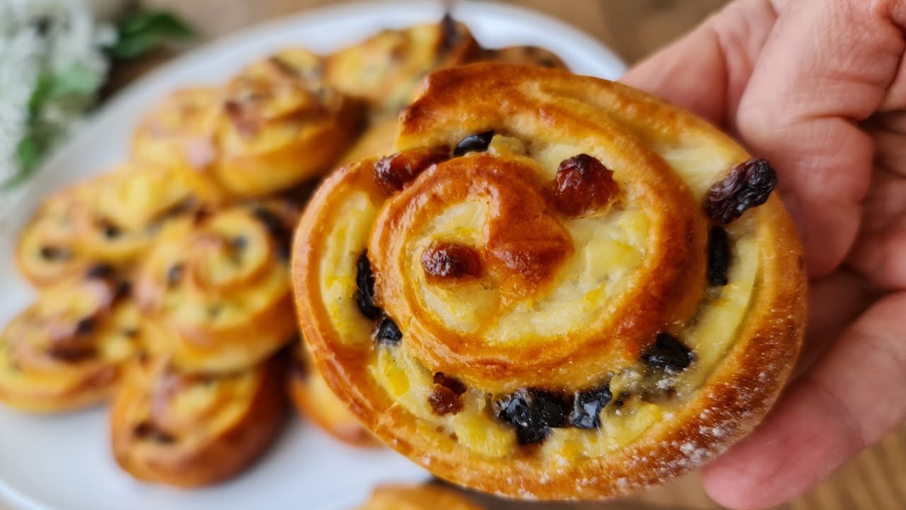 Bu Çöreklere Hayır Demek Ne Mümkün l PUDİNGLİ ÜZÜMLÜ TATLI ÇÖREK l Mutfağımdaki Tadlar l Tarifler