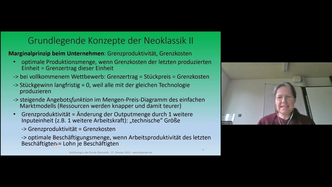 Neoklassik – Sackgasse der Ökonomie (Frederike Spiecker)