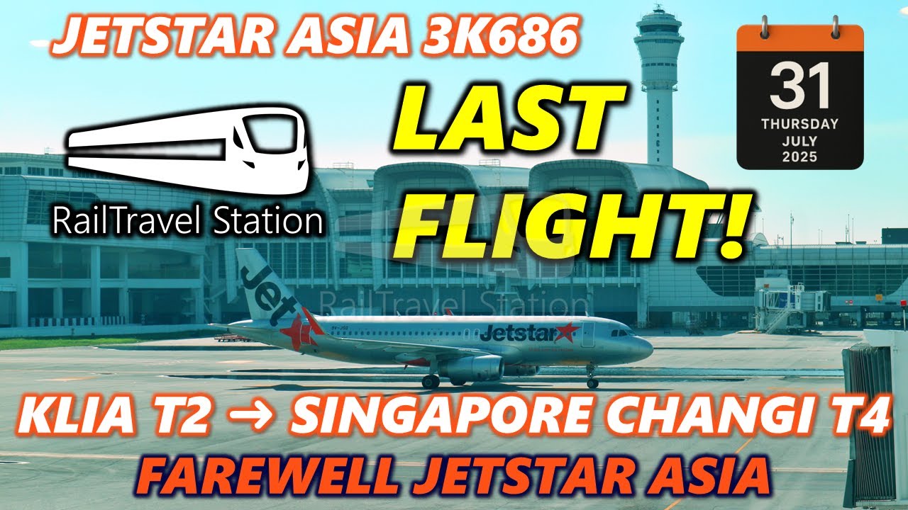 JETSTAR ASIA FINAL FLIGHT FROM KL TO SINGAPORE 😞 🇲🇾🛫🇸🇬 3K686 KLIA T2 → Singapore Changi T4