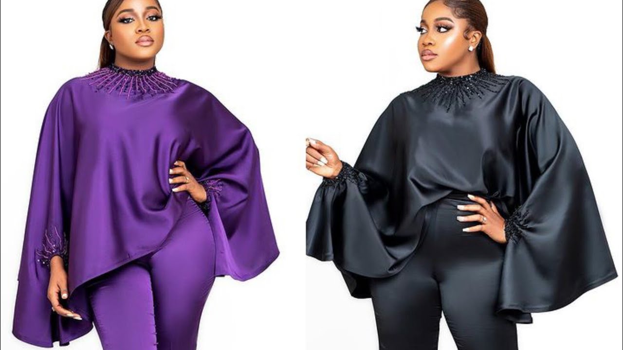 How to cut and sew a classy flare top | cirle top. Inspired by Veekee James
