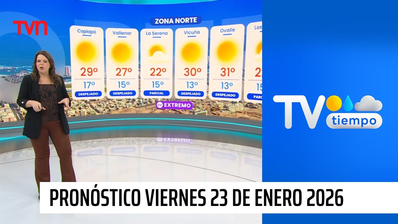 Pronóstico del tiempo: Viernes 23 de enero 2026 | TV Tiempo