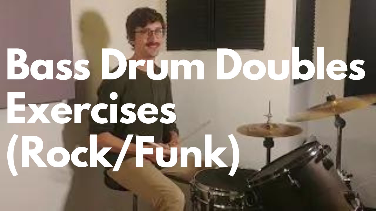 Bass Drum Doubles Exercises on Drums (using single pedal)