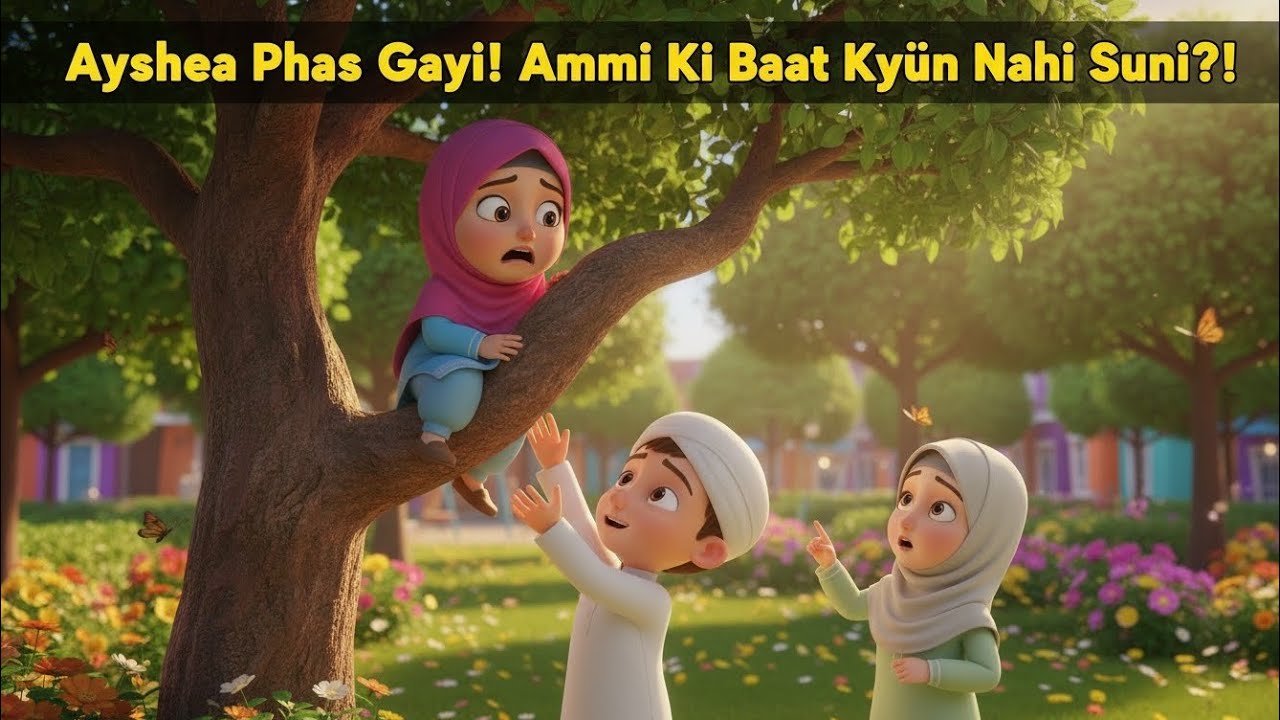 🌳 Ayesha Phas Gayi! Ammi Ki Baat Nahi Suni 😱 | Kids Islamic Cartoon