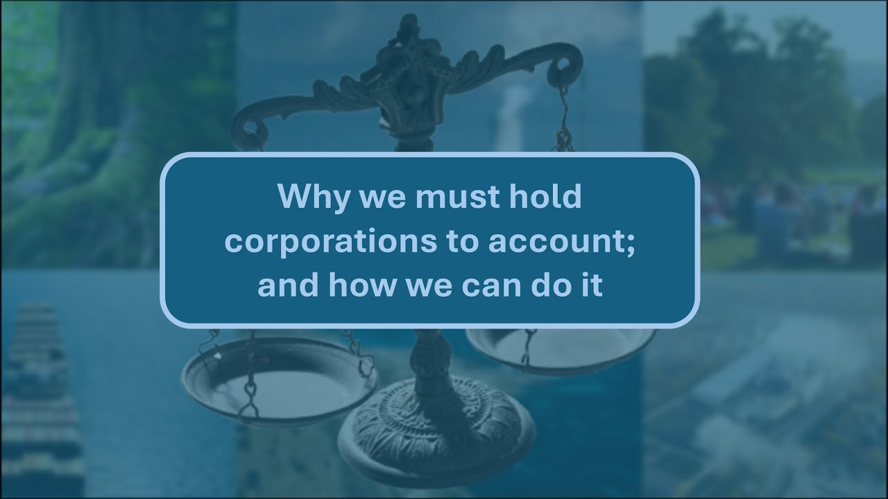 Why we must hold corporations to account; and how we can do it