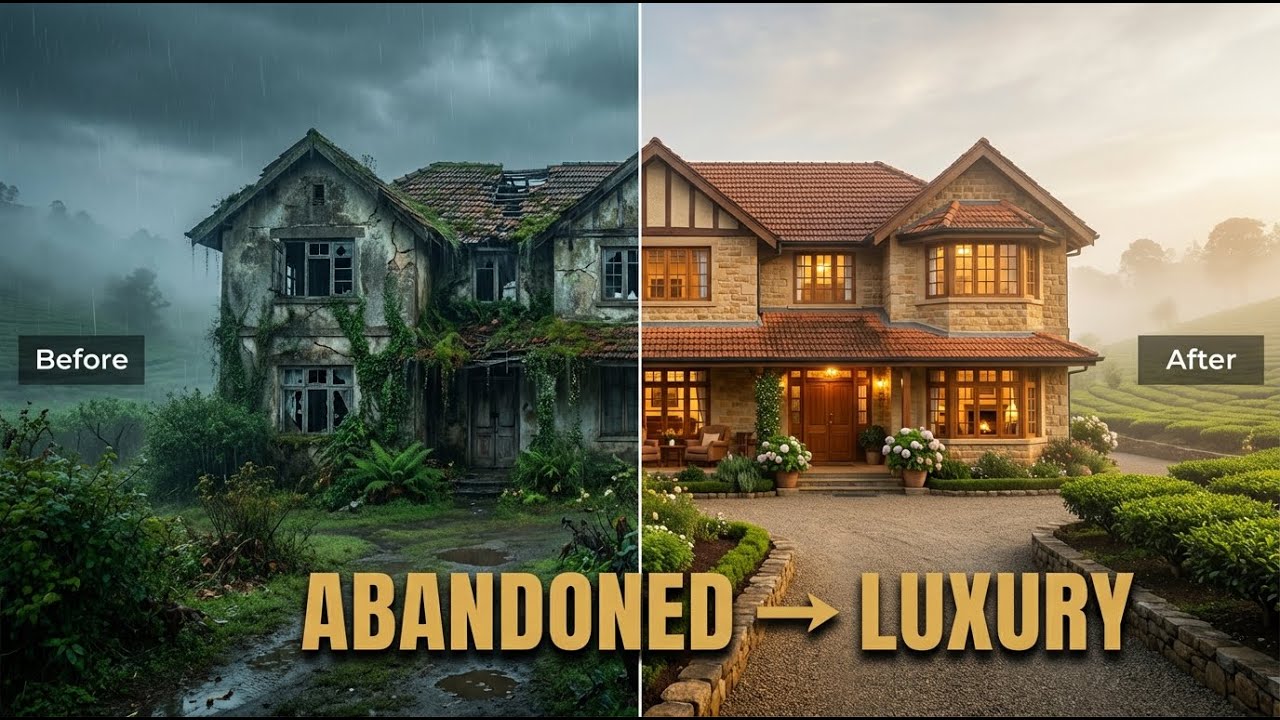 Abandoned 1901 Colonial Tea Estate Restored to Luxury | Relaxing ASMR House Rebuild