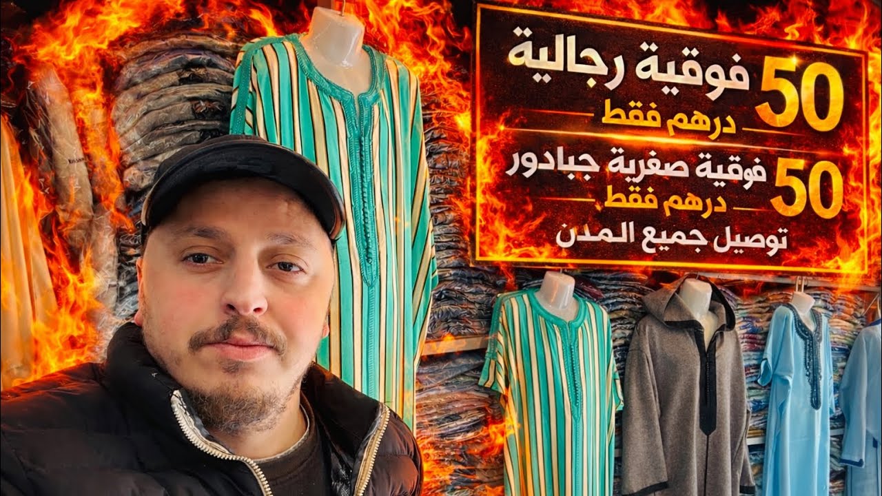 عاجل:‼️🔥فوقية رجالية 50درهم فقط جبادور حتا هو 50درهم فقط بالي قبل ميسالي كمية محدودة