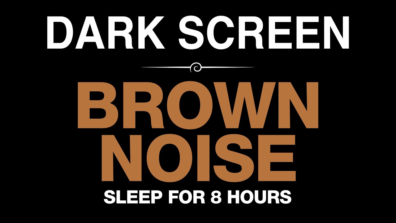 Brown Noise Dark Screen | Deep Sleep, Relaxation, Focus | Black Screen Ambience