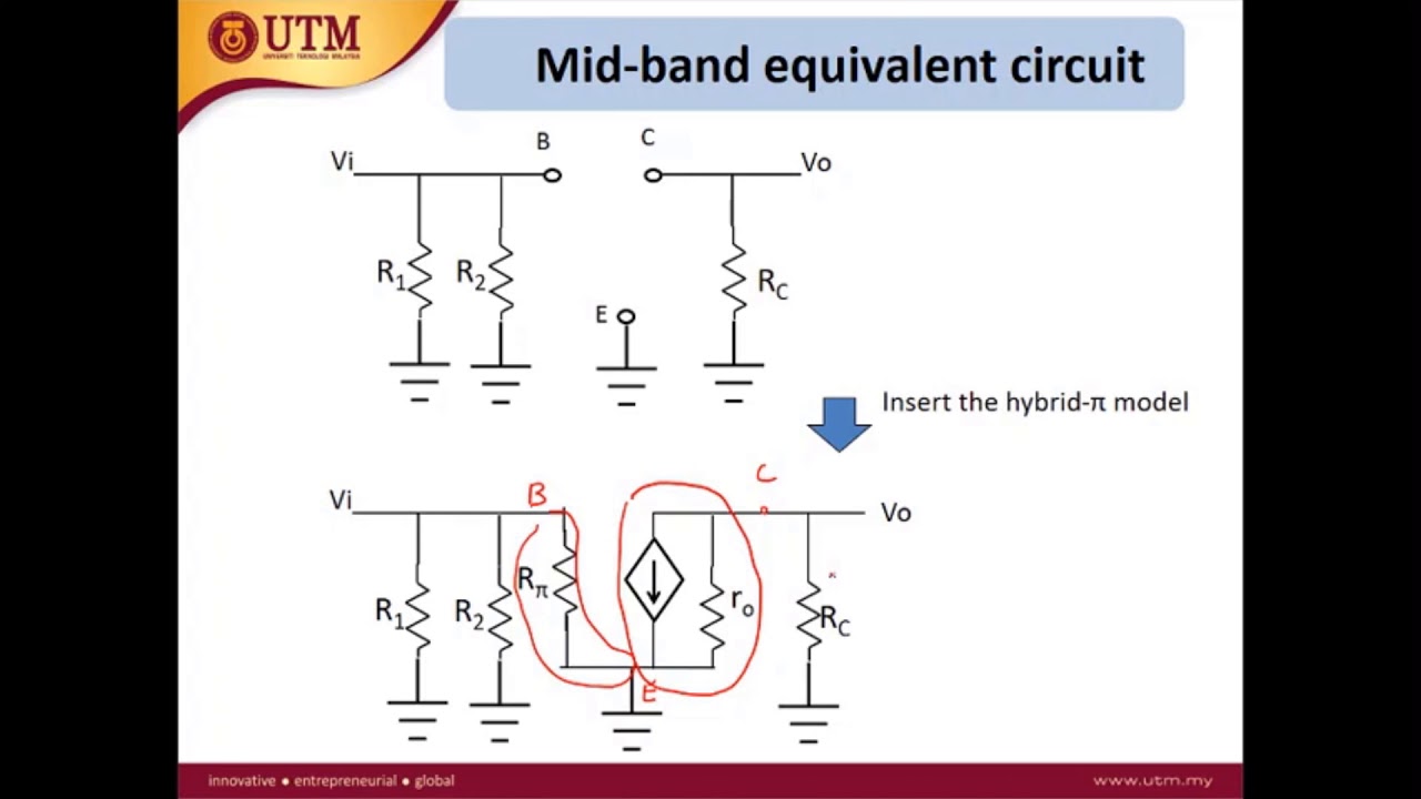 Drawing mid band equivalent circuit 1 | Electronic Devices | YSAG