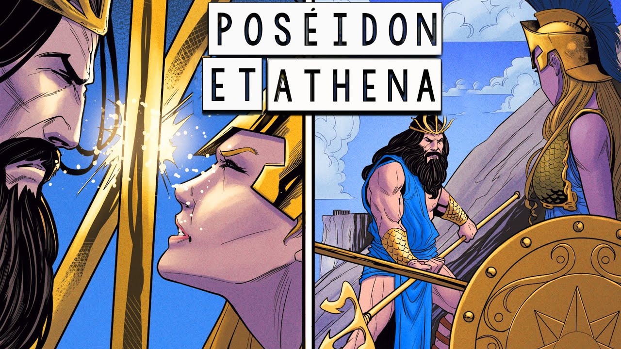 Poséidon et Athéna - Le différend pour Athènes - Mythologie Grecque en BD - Histoire et Mythologie