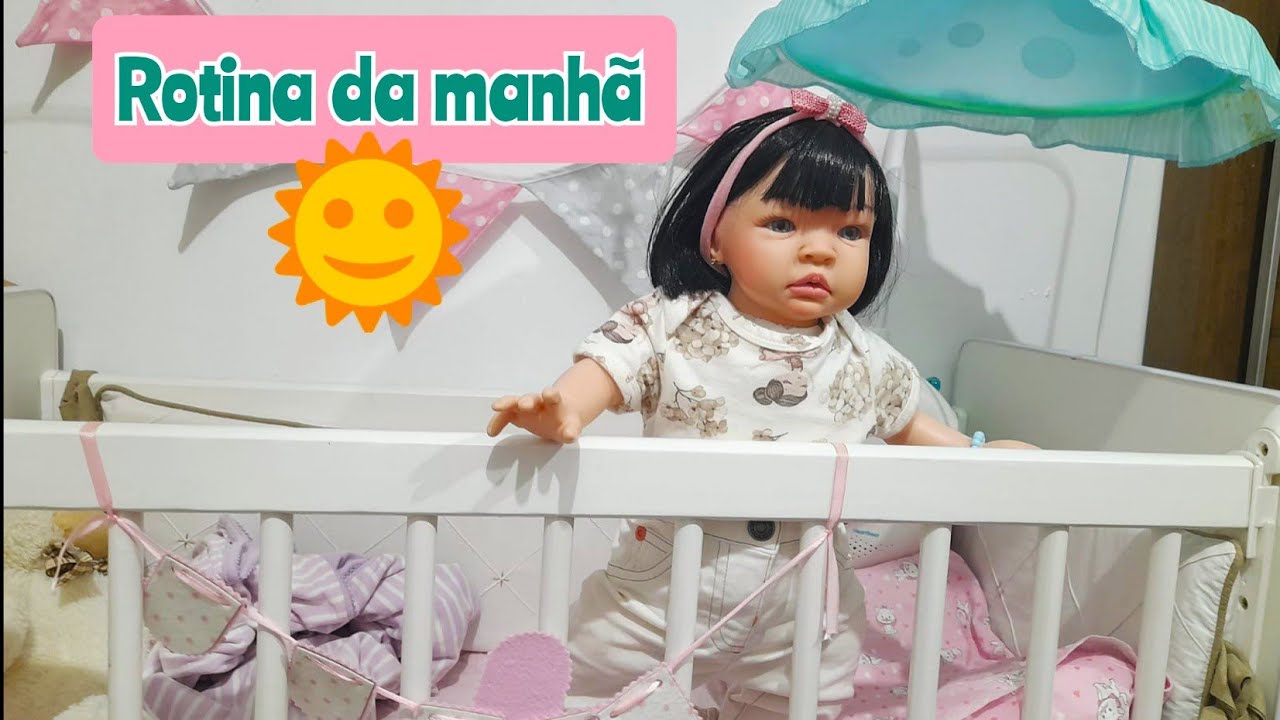 Rotina da manhã com a bebê reborn Manu