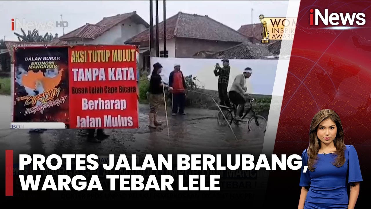 7 Tahun Tak Diperbaiki, Warga Cirebon Gelar Mandi Lumpur di Jalan Rusak | iNews Sore | 12/04