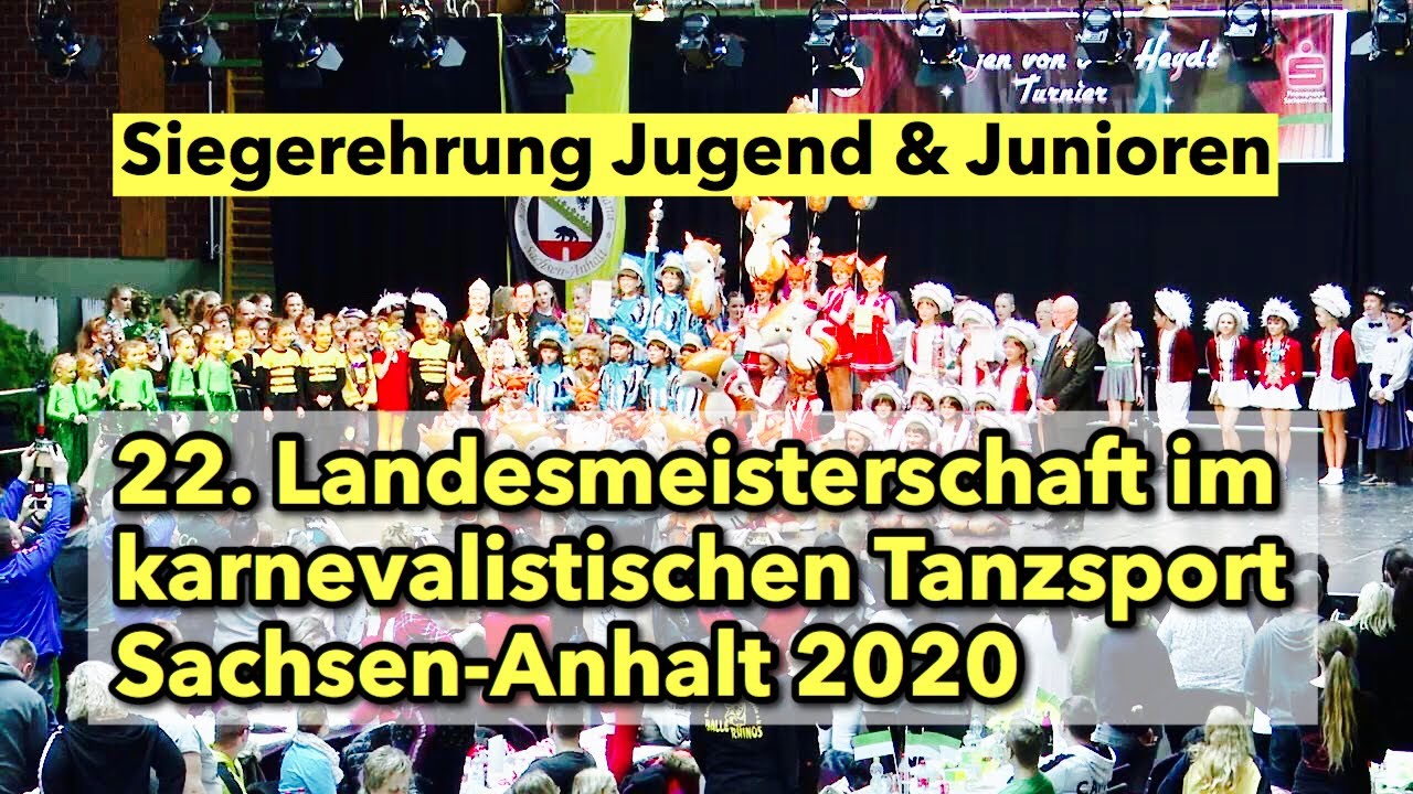Siegerehrung Jugend & Junioren - Karneval. Tanzsport - Landesmeisterschaft Sachsen-Anhalt 2020