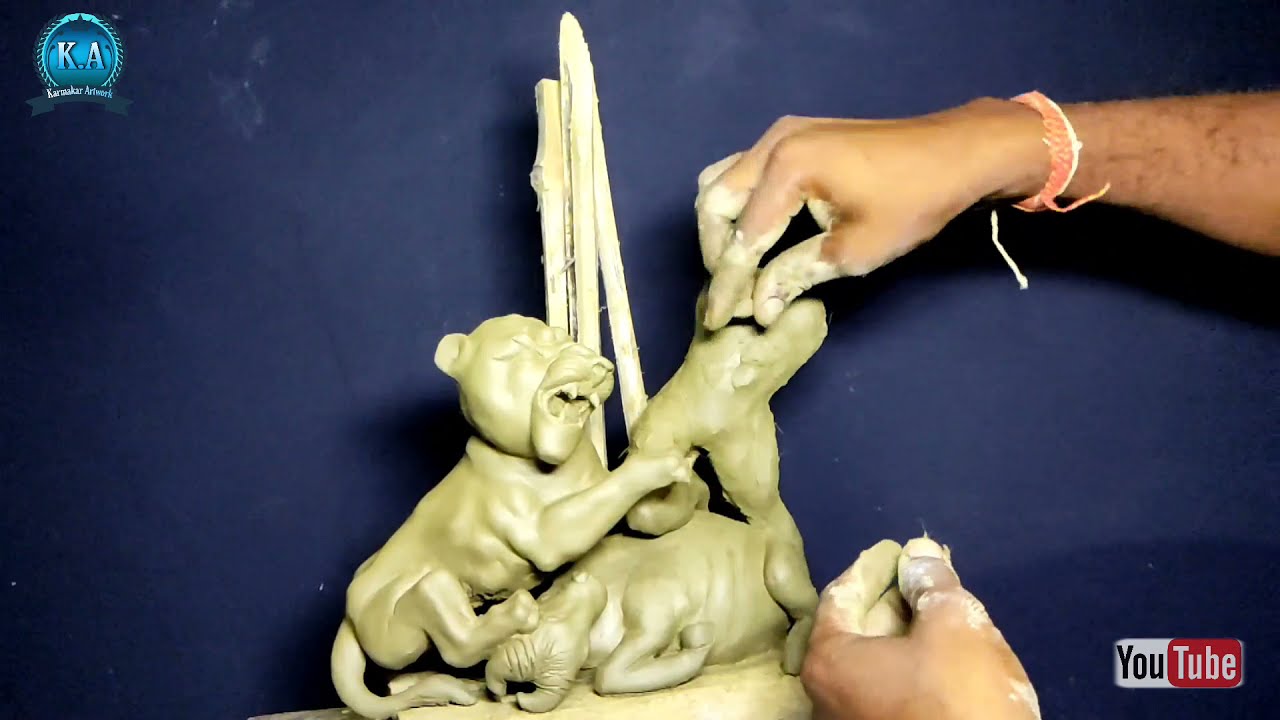 Small durga making ll2021||ছোট দুর্গা ঠাকুর বানান পধতি छोटा दुर्गा मूर्ति कैसे बनाया जाता है,