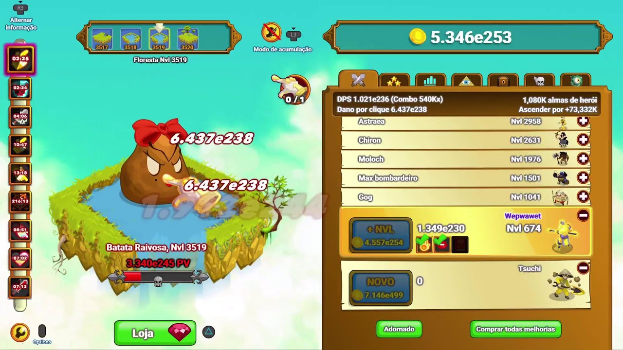 Clicker Heroes - do lvl 1 ao 3600  *parte 6/7