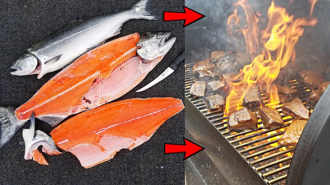 The BEST and EASIEST Smoked Salmon Recipe *FIRE* Catch and Cook!!