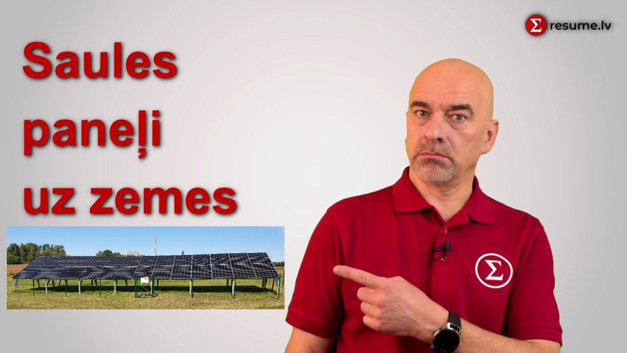 Saules paneļu uzstādīšana uz zemes