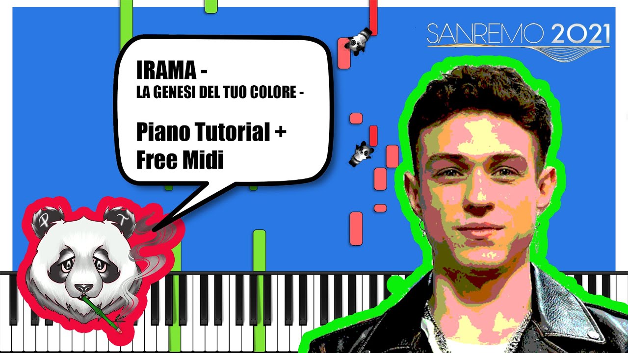 IRAMA - LA GENESI DEL TUO COLORE - Piano Tutorial (Sanremo 2021)
