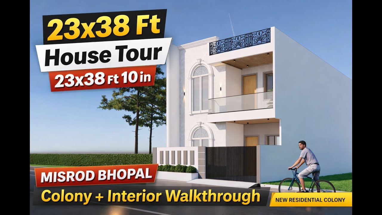 23×38 Ft House Tour in Misrod Bhopal | Complete Colony & Interior Walkthrough