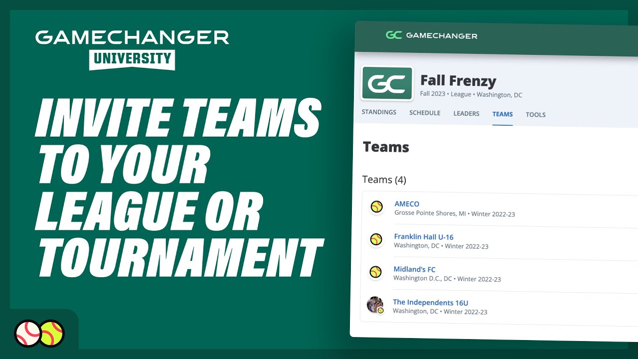 How to Invite Teams to your League or Tournament | GameChanger University