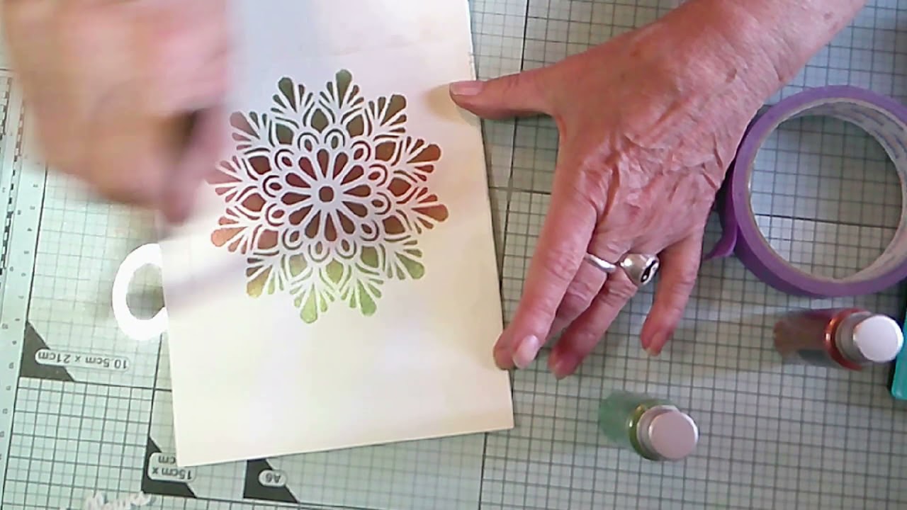 carte de Noël # 4 avec fond poudre de mica