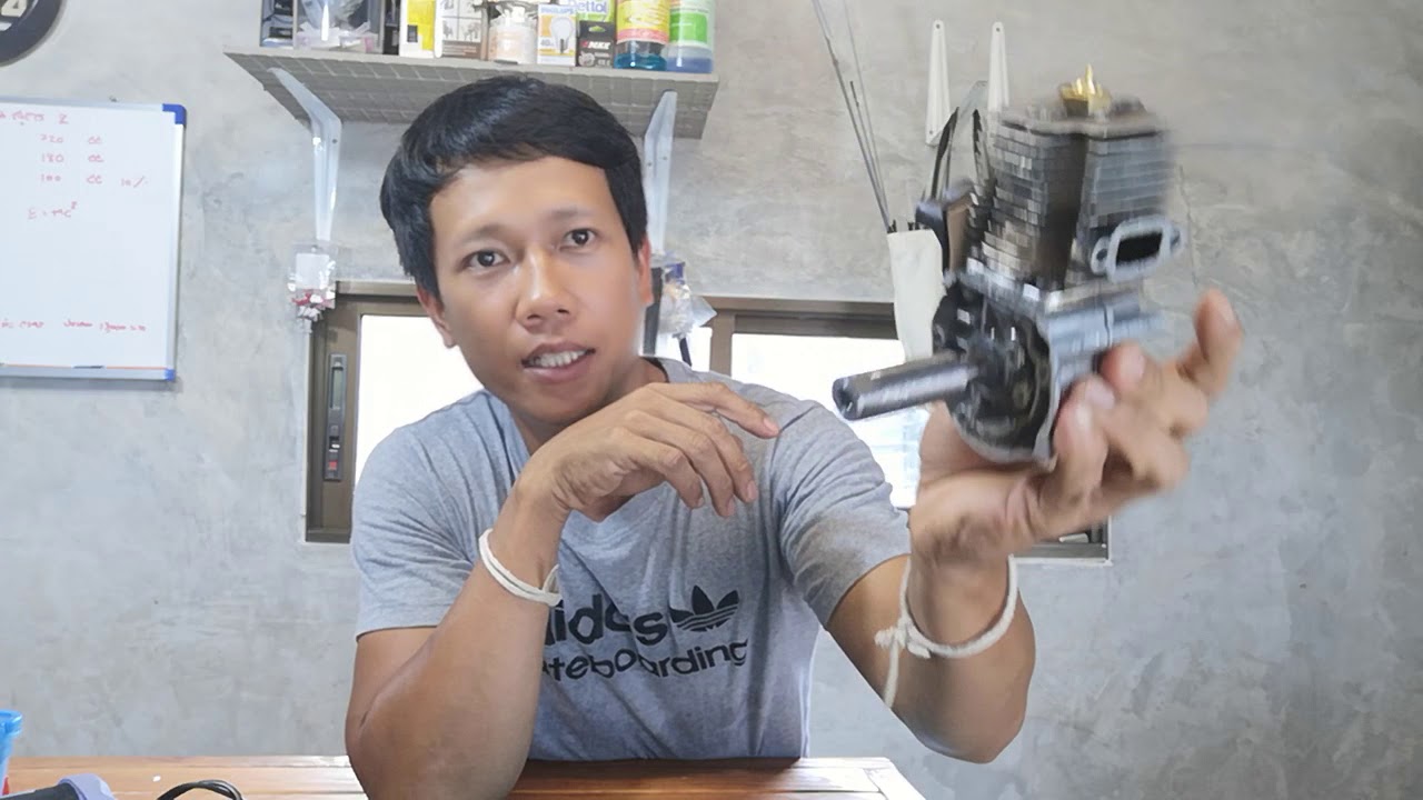 เอาเครื่องตัดหญ้ามาทำพารามอเตอร์บังคับ