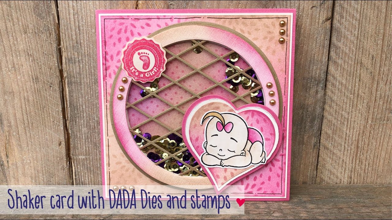 Shaker card with Dada Dies  | Nellie Snellen