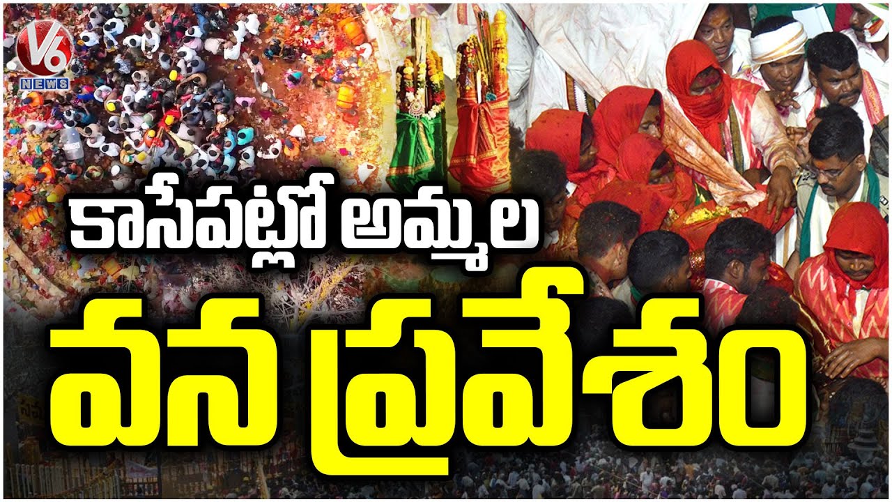 Medaram Goddesses Sammakka Saralamma to Enter the Forest Shortly | V6 News