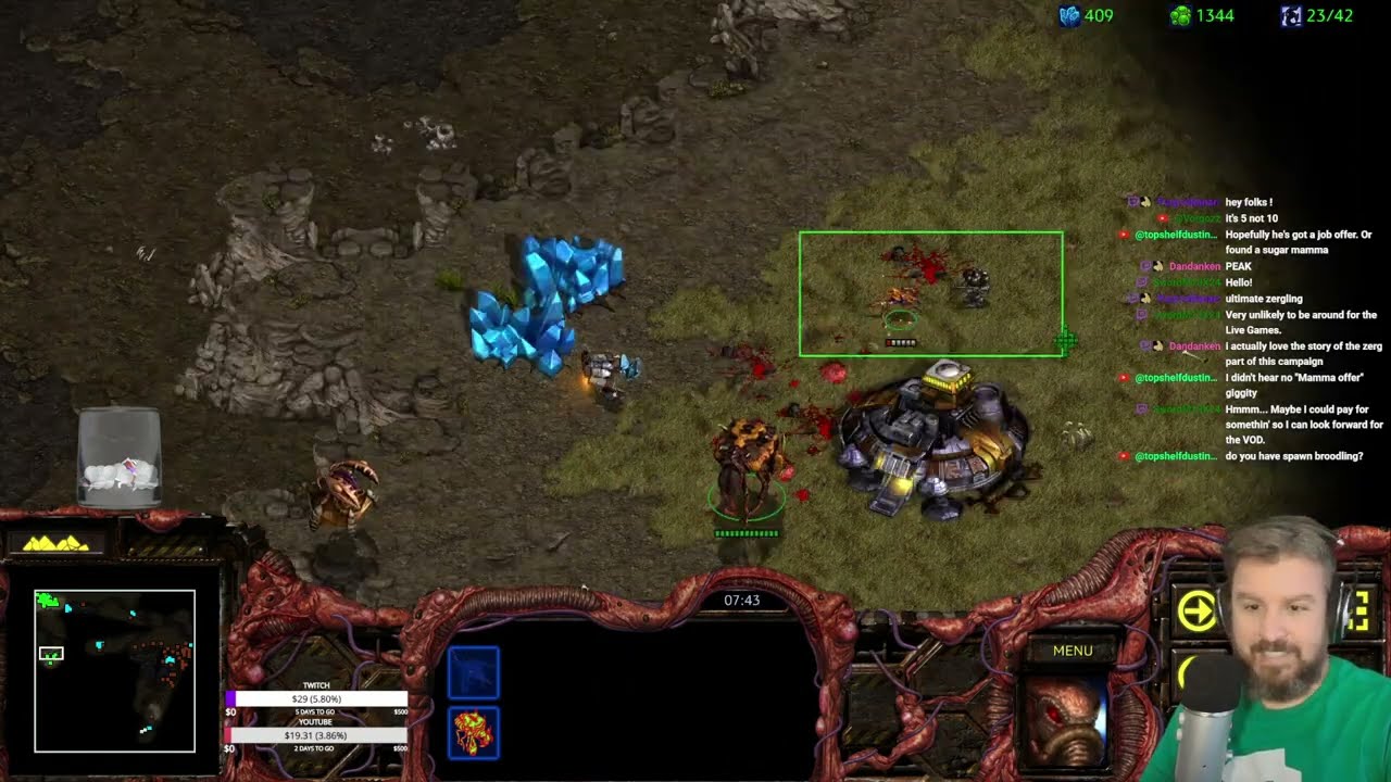 Part 8 - StarCraft: Insurrection Zerg Campaign! ZvZ is hard!