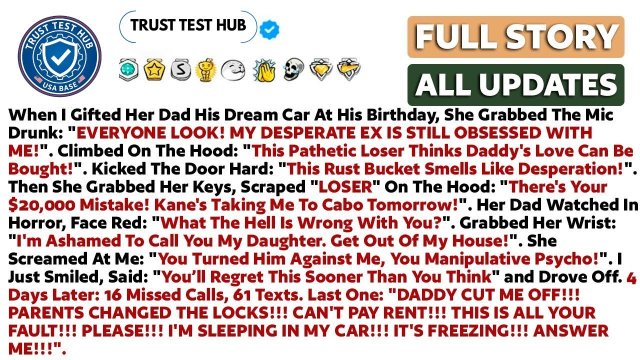 When I Gifted Her Dad His Dream Car At His Birthday, She Grabbed The Mic Drunk: 