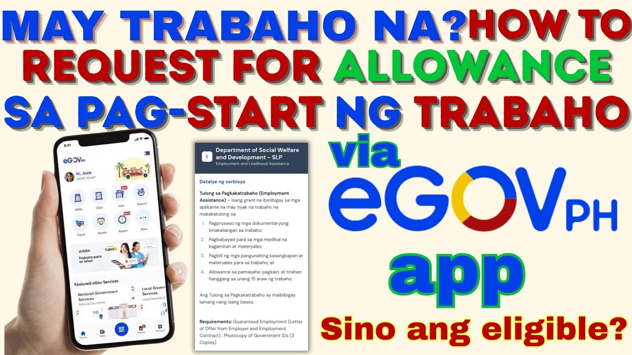 Employment Financial Allowance para sa mga Newly Hired | eGovPH App Tutorial